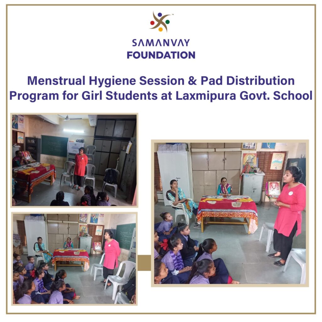Menustral Hygiene Session & Pad Distribution At Laxmipura Govt School