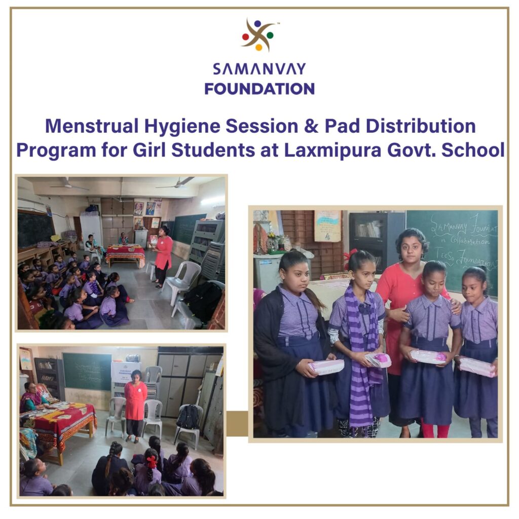 Menustral Hygiene Session & Pad Distribution At Laxmipura Govt School