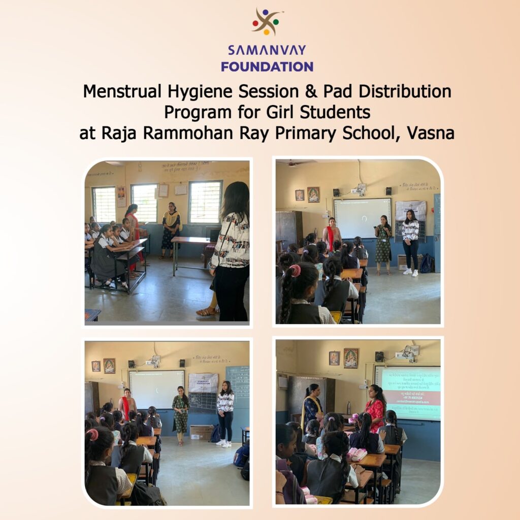 Menustral Hygiene Session & Pad Distribution At Laxmipura Govt School