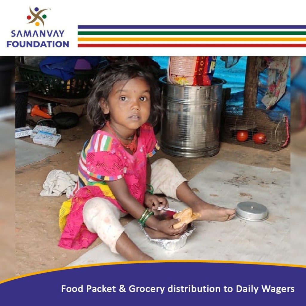 Food Packet Distribution to Daily Wagers