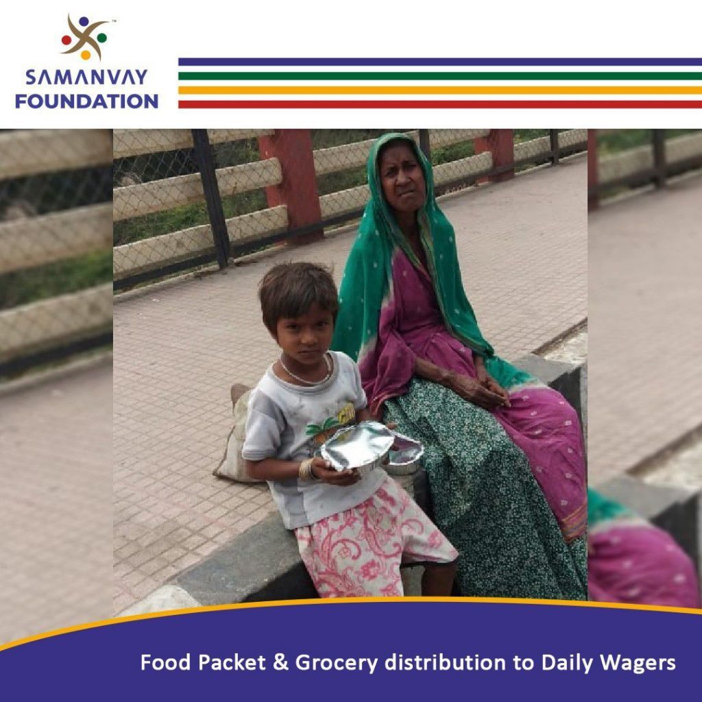 Food Packet Distribution to Daily Wagers
